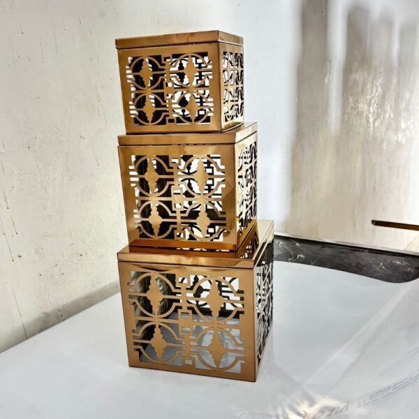 Morrocan Lattice Stainless Steel Riser Set